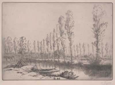 Les Tourbieres: Perto de Amiens (gravura) de Alphonse Legros