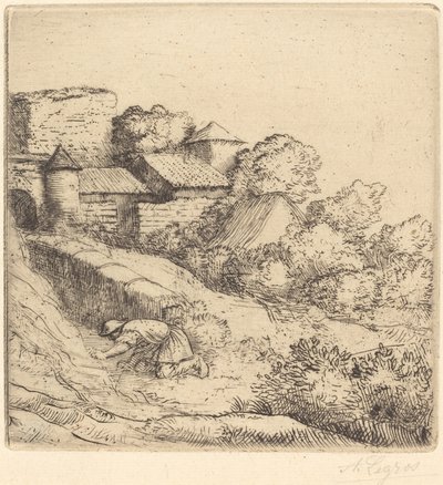 Pequeno queimador de grama O pequeno queimador de grama. de Alphonse Legros