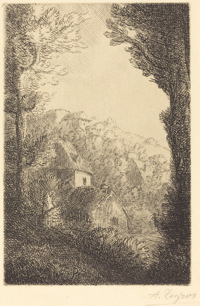 Old Chateau Um antigo castelo. de Alphonse Legros