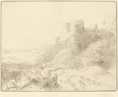 Old Chateau Um antigo castelo. de Alphonse Legros