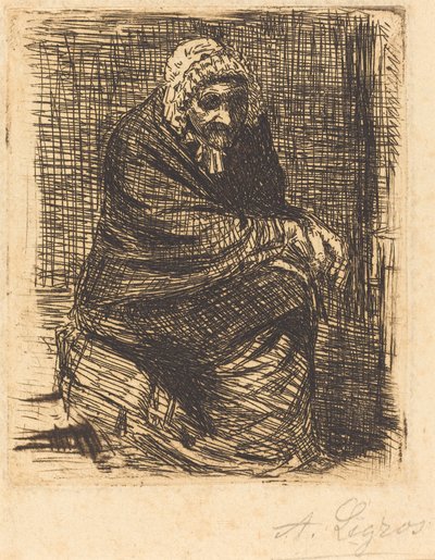 Velha sentada (La vieille femme assise) de Alphonse Legros