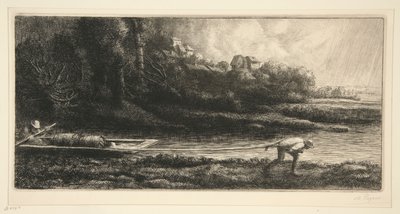Paisagem por barco de Alphonse Legros