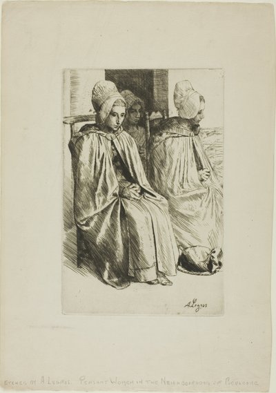 Camponesas de perto de Boulogne de Alphonse Legros