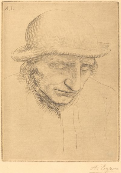 Camponês em um chapéu redondo de Alphonse Legros
