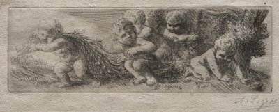 Placa para o topo da caixa de pinos. de Alphonse Legros