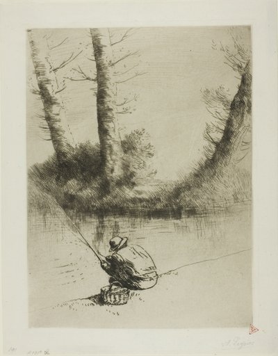 Pescador com vara de Alphonse Legros