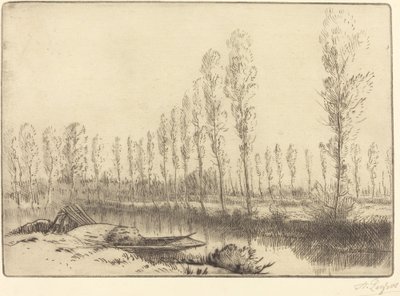 Choupos perto de Amiens Perto de Amiens, as turfeiras. de Alphonse Legros