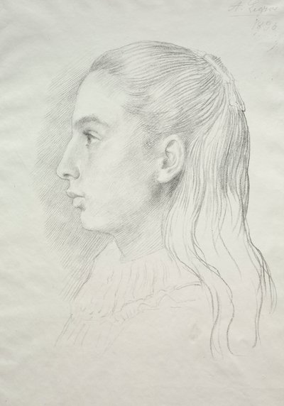 Retrato de Miss Nora E. Legros, 1896. de Alphonse Legros