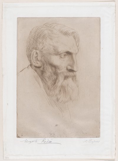Retrato de Auguste Rodin de Alphonse Legros