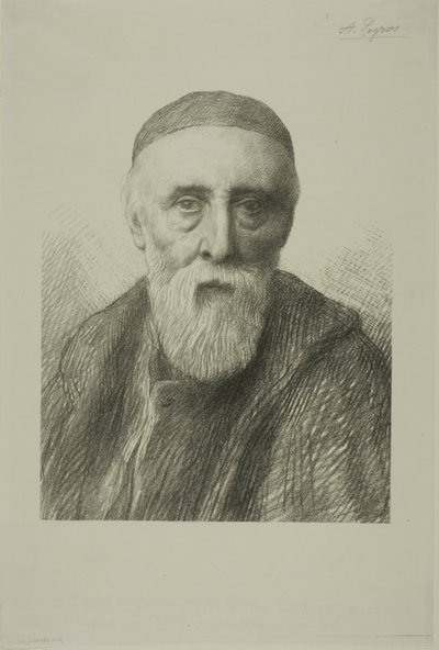 Retrato de G. F. Watts, R. A., segunda placa de Alphonse Legros