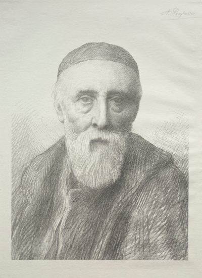 Retrato de George Frederic Watts (2ª placa) de Alphonse Legros