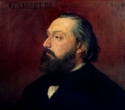 Retrato de Leon Gambetta (1838-1882) político francês. Pintura de Alphonse Legros (1837-1911), de 1875. Museu Orsay. de Alphonse Legros