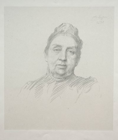 Retrato de Madame Kemp, Front View 3rd Plate. de Alphonse Legros