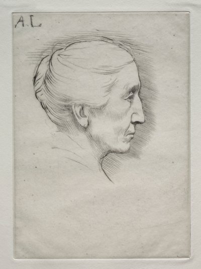 Retrato da Sra. Emily Hughes (1ª placa) de Alphonse Legros