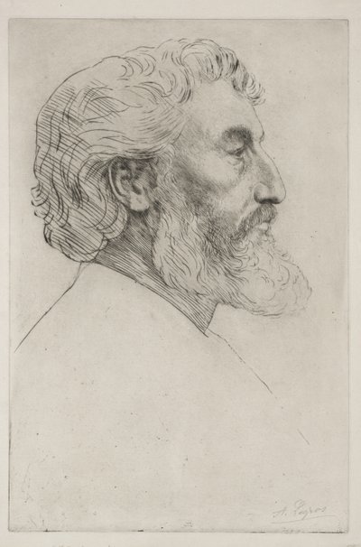 Retrato de Sir Frederick Leighton (primeira placa) de Alphonse Legros