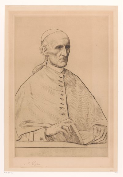Retrato do cardeal Henry Eduard Manning, arcebispo de Westminster de Alphonse Legros