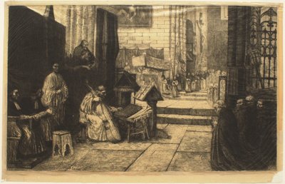 Procissão numa igreja espanhola de Alphonse Legros