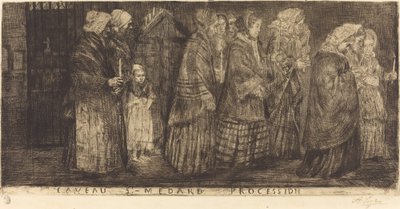 Procissão no Sepulcro de São Medardo (Procissão dans les caveaux de St.Medard) de Alphonse Legros