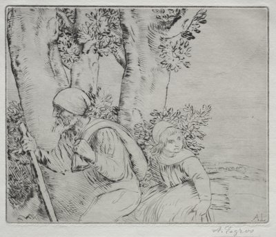 Retorno do campo (Le Retour des Champs-2nd Plate) de Alphonse Legros