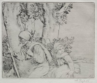 Retorno do campo (Le Retour des Champs-2nd Plate) de Alphonse Legros