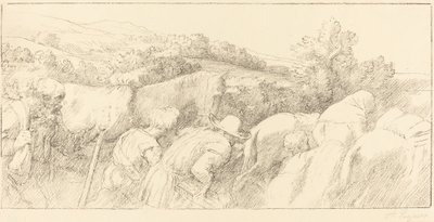 Regresso dos camponeses Le retour des paysans. de Alphonse Legros