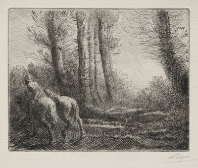 Voltando de lavrar a terra de Alphonse Legros
