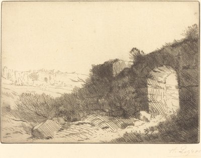 Ruína Romana (Ruína romana) de Alphonse Legros