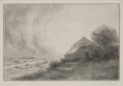 Casa arruinada em uma encosta de Alphonse Legros