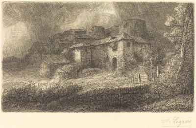Ruínas de um castelo de Alphonse Legros