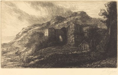 Ruínas de um castelo As ruínas do castelo. de Alphonse Legros