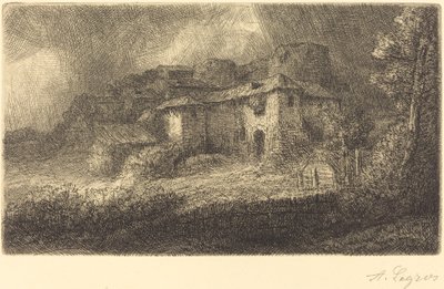 Ruínas de um castelo As ruínas do castelo. de Alphonse Legros