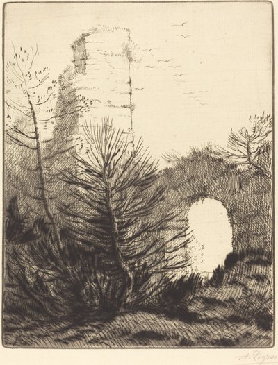 Ruínas de um mosteiro Les ruines du monastere. de Alphonse Legros