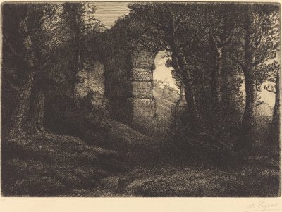 Ruínas de um antigo aqueduto Ruínas de um antigo aqueduto. de Alphonse Legros