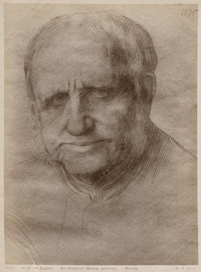 Sir Francis Seymour Haden, etcher, 1895 (goldpoint no papel) (veja também 414599) de Alphonse Legros