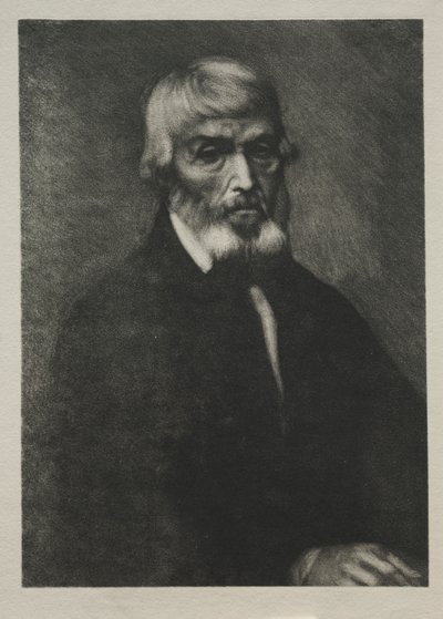 Pequeno retrato de Thomas Carlyle de Alphonse Legros