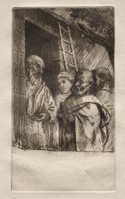 São Pedro e São Paulo no portão de Bonhomme Misère de Alphonse Legros