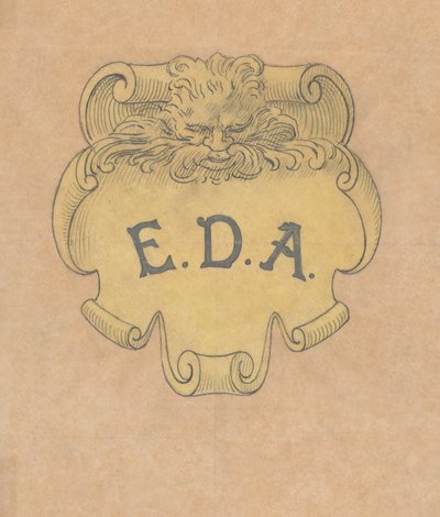 Estudo para uma placa de bronze para Edward D. Adams, ca. 1892. de Alphonse Legros
