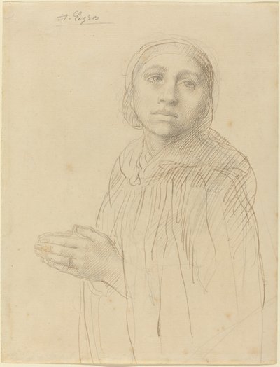 Estudo da Mulher Orando. de Alphonse Legros