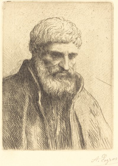Estudo de um velho (Etude de vieillard) de Alphonse Legros