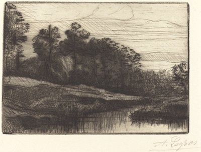 Pôr do sol Pôr do sol da noite. de Alphonse Legros