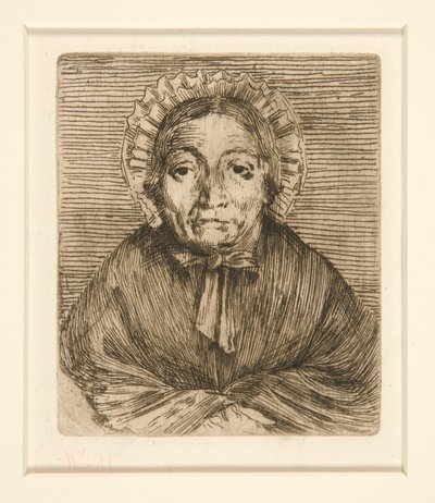 Cabeça de uma velha de Alphonse Legros