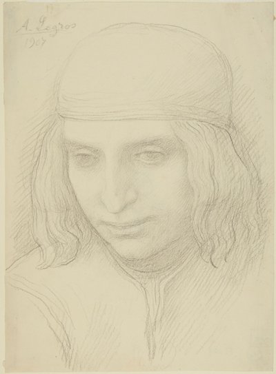 Cabeça de jovem rapariga de Alphonse Legros
