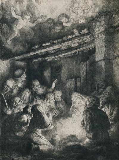 A Adoração dos Pastores, 1922. de Alphonse Legros