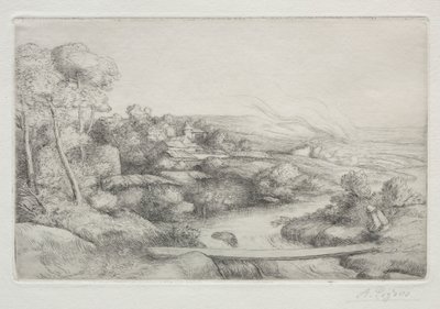 A passarela (La Passerelle) de Alphonse Legros