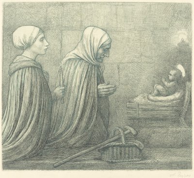 A manjedoura La creche. de Alphonse Legros