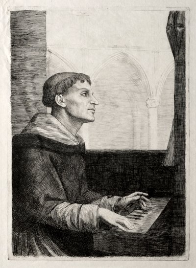 O monge no órgão. de Alphonse Legros