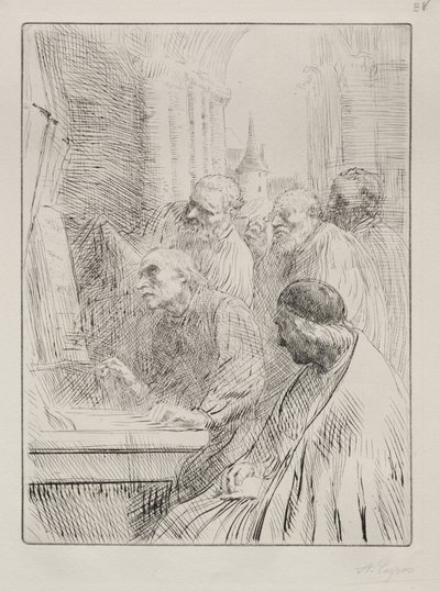 Os monges na igreja de Alphonse Legros