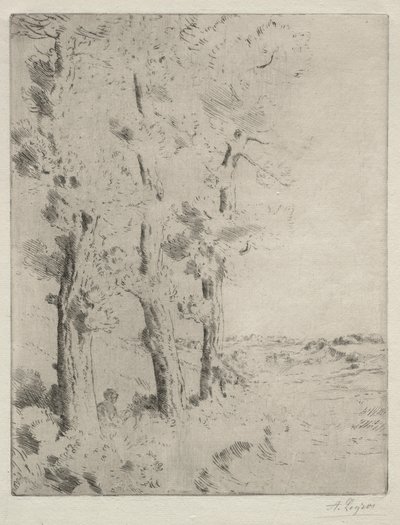 O Leitor: A Palestra sob as Árvores, c. 1882 de Alphonse Legros