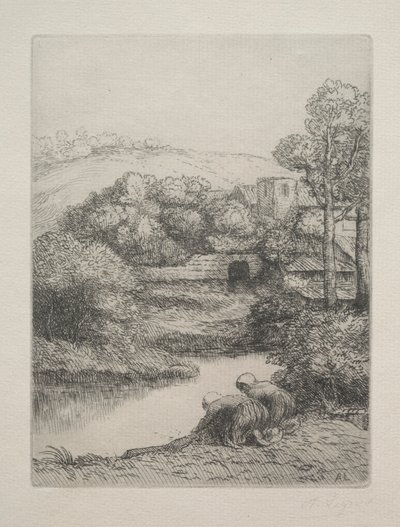 The Wash House O Lavoir, Dite as arruelas. de Alphonse Legros