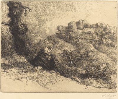 Vista de um Chateau Chateau des Revenants. de Alphonse Legros